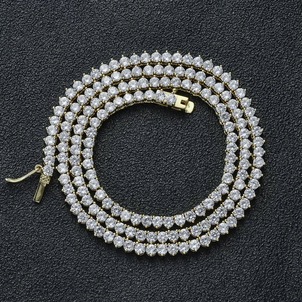 Prism Round CZ Tennis Necklace