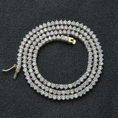 Prism Round CZ Tennis Necklace