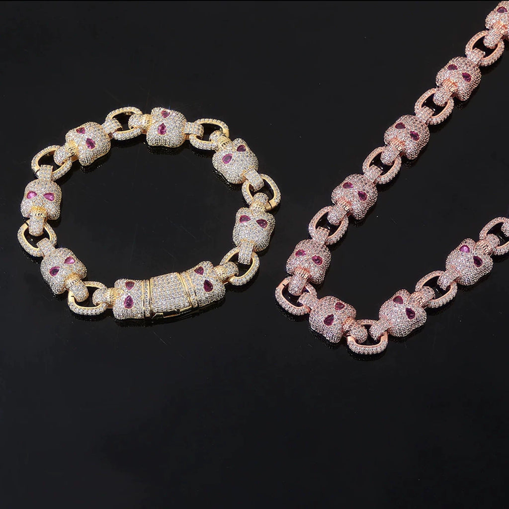 Memento Skull Iced Belcher Bracelet
