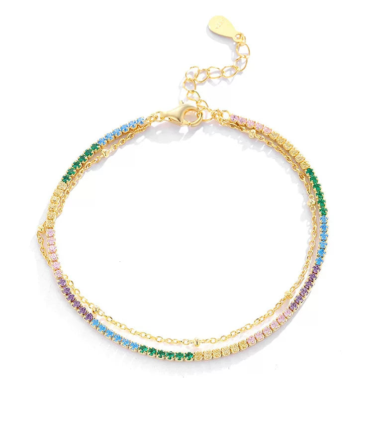 Aurora Double Layer Tennis Bracelet