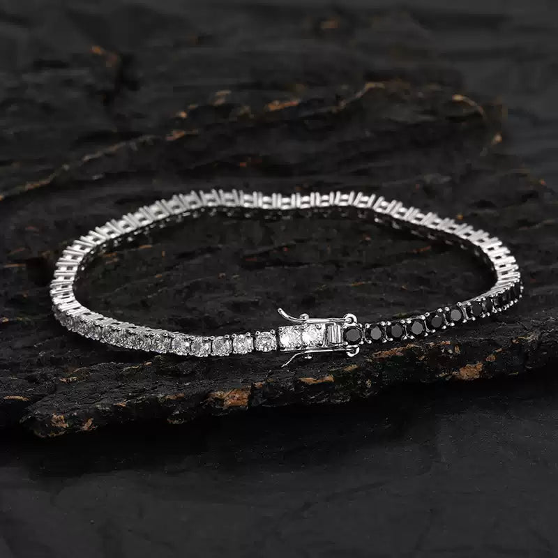 Black & White Tennis Bracelet