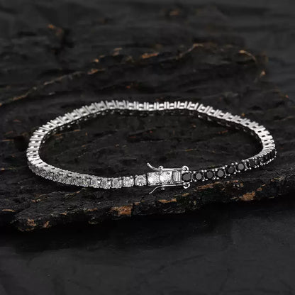 Black & White Tennis Bracelet