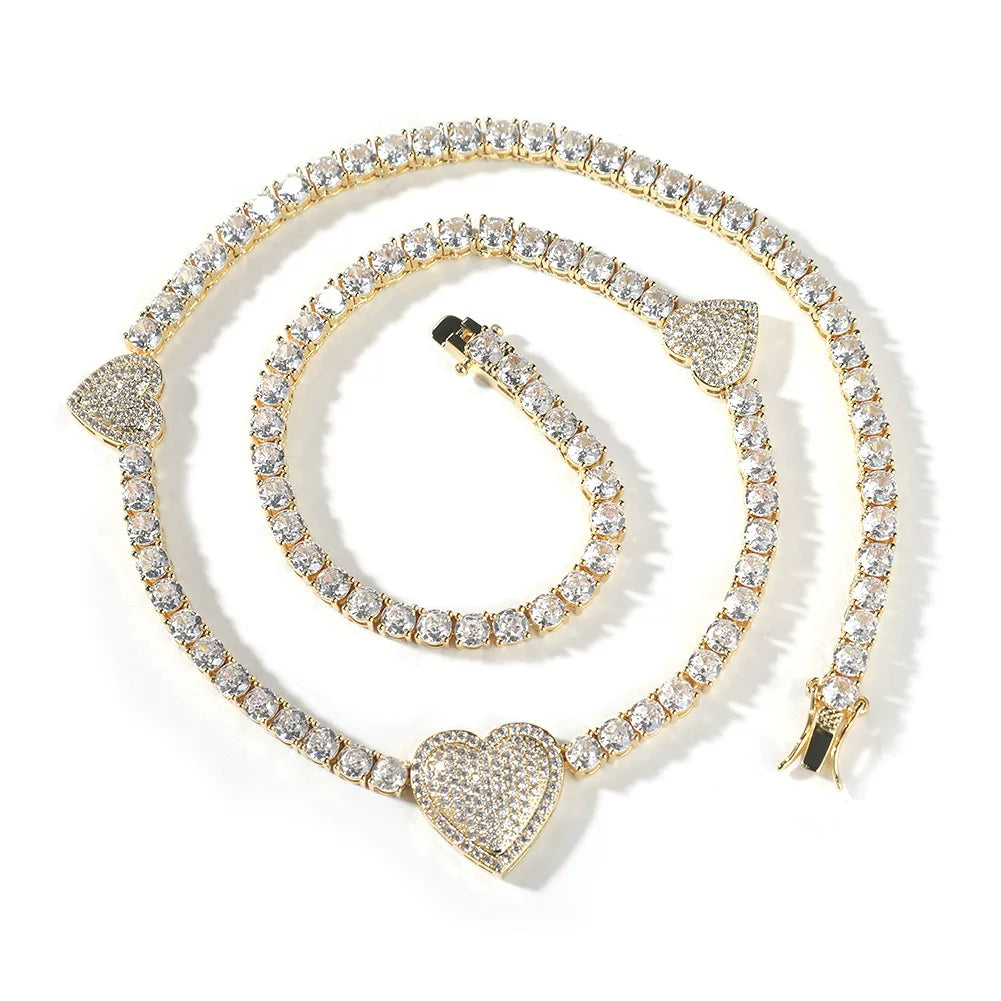 Amour Heart Tennis Necklace