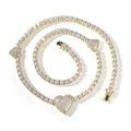 Amour Heart Tennis Necklace