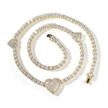 Amour Heart Tennis Necklace