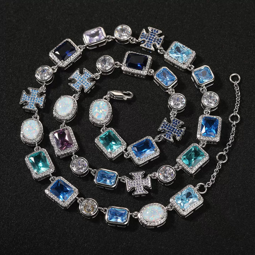 Byzantium Cross Gemstone Tennis Set