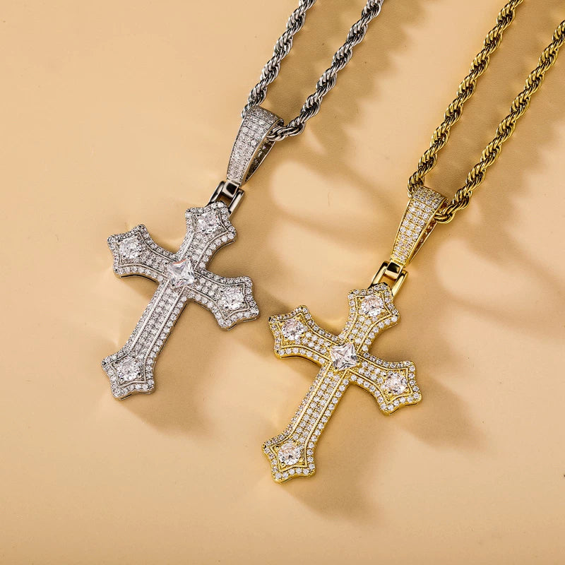The Baroque Cross Pendant Necklace