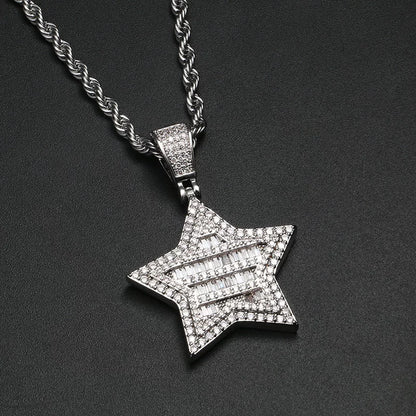 Nova Baguette Star Pendant Necklace