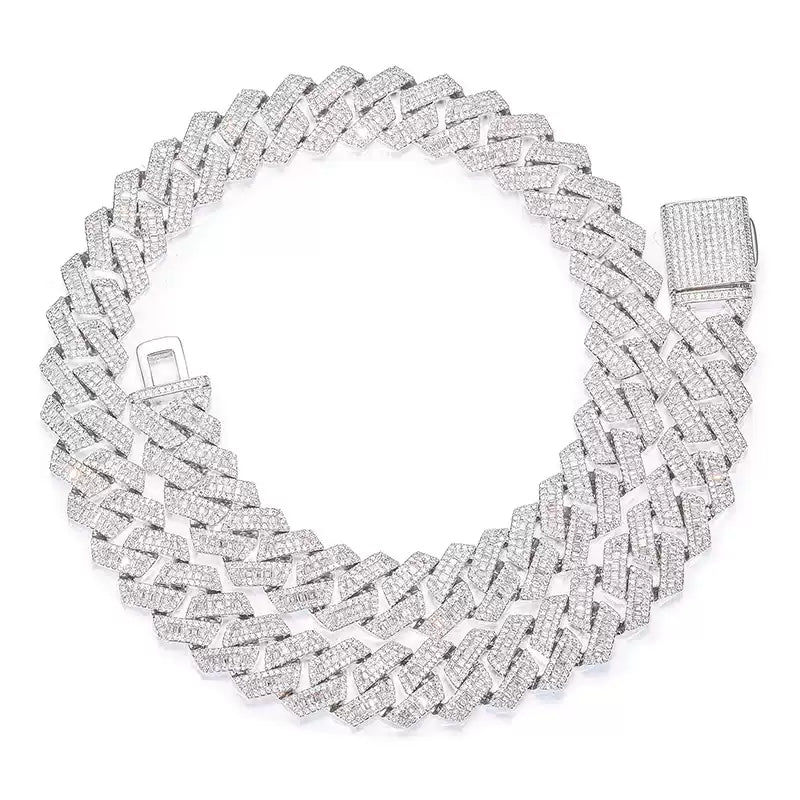 Luxe 16mm Baguette Cuban Link Necklace