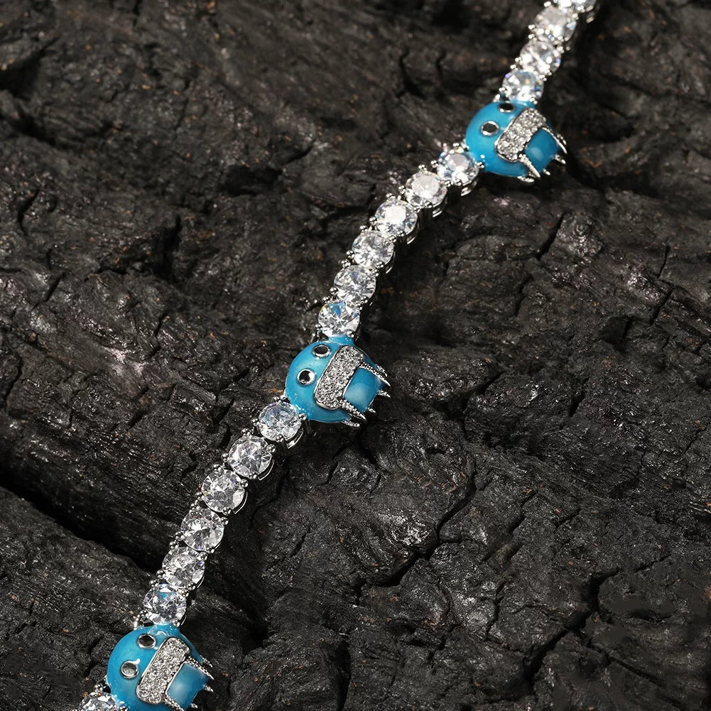 The Blue Panther Tennis Chain Necklace