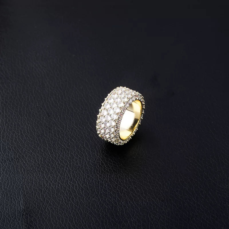 Iced Out Wide Band Ring