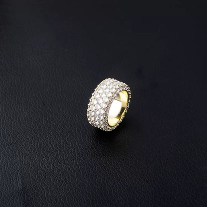 Iced Out Wide Band Ring