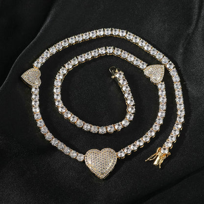 Amour Heart Tennis Necklace