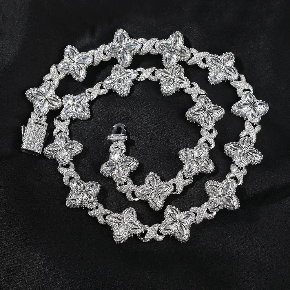 Bloom Marquise Flower Chain Necklace