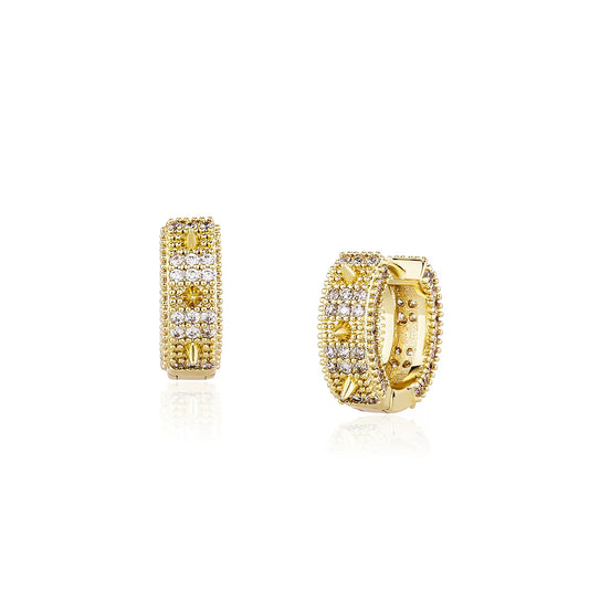 The Spike Huggie Hoops