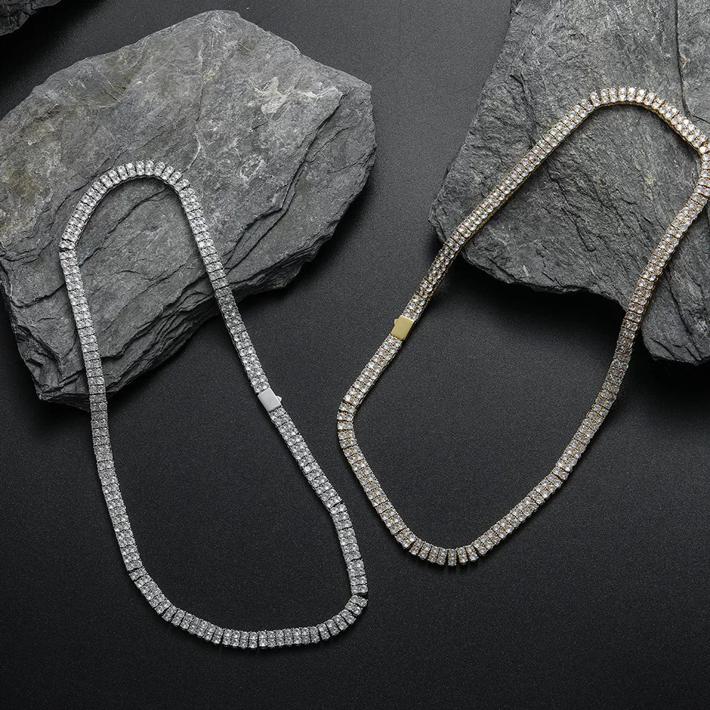 The Double Row Tennis Chain Necklace