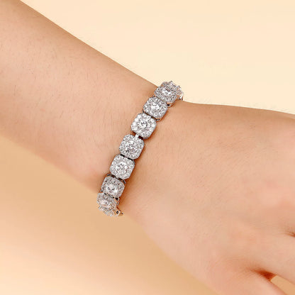 Soleil Octagon Halo Tennis Bracelet