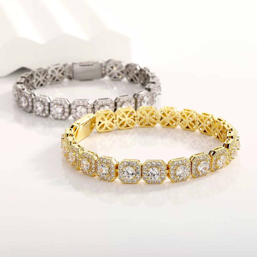 Soleil Octagon Halo Tennis Bracelet