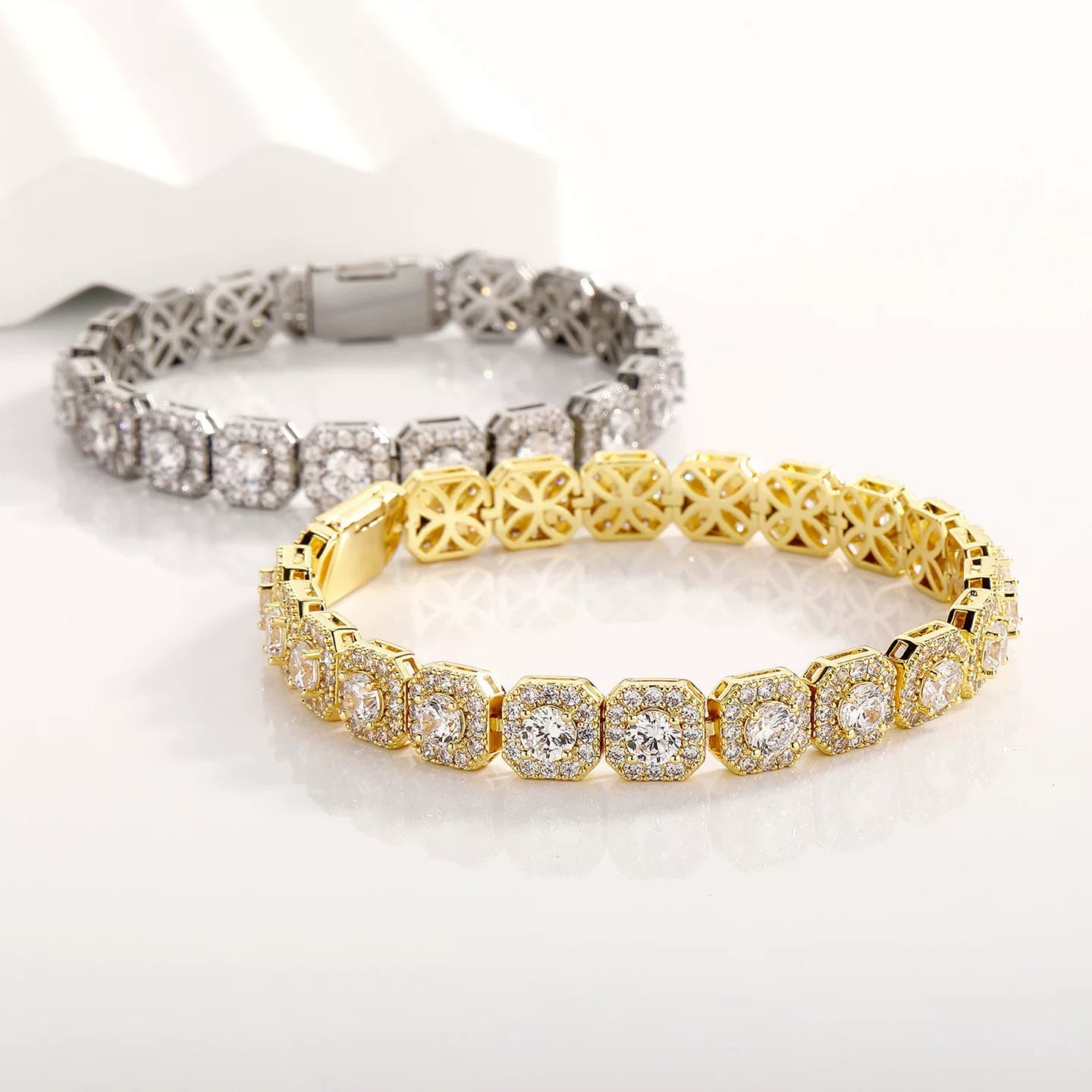 Soleil Octagon Halo Tennis Bracelet