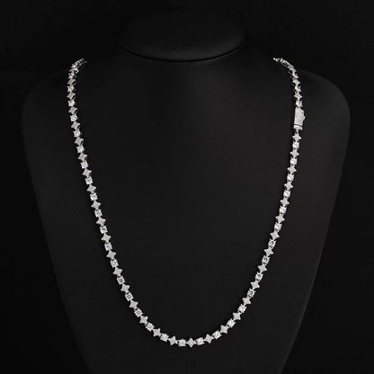 Starburst Prong Tennis Necklace