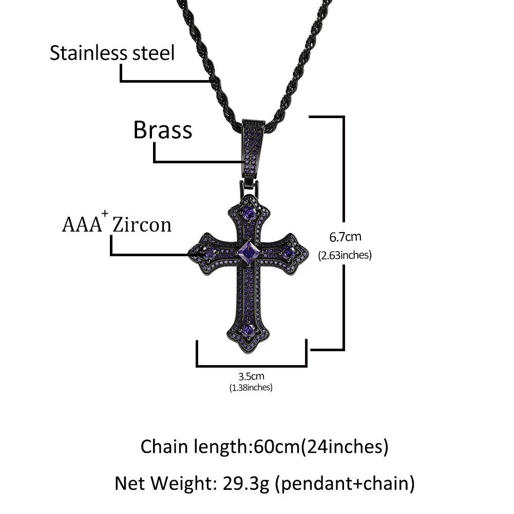 Reliquary Cross Pendant Necklace