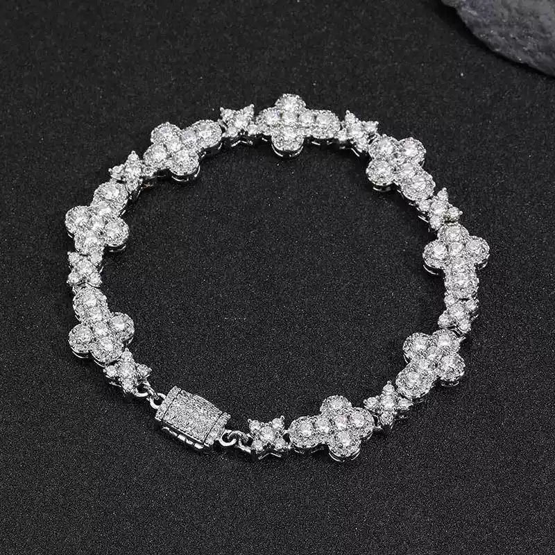 Four-Leaf Clover CZ Bracelet