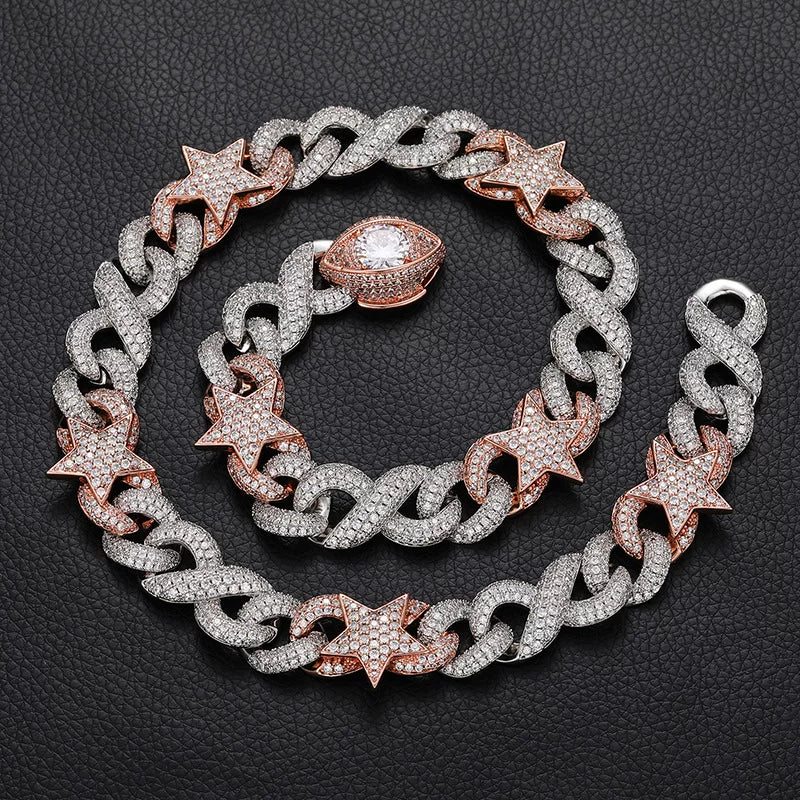 The Stardust Evil Eye Cuban Link Chain Necklace