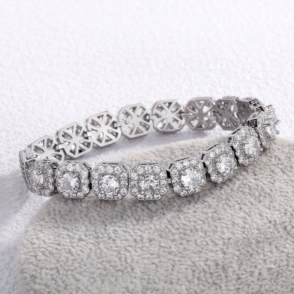 Soleil Octagon Halo Tennis Bracelet