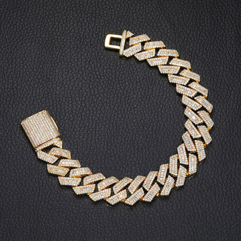 Luxe 20mm Baguette Cuban Bracelet