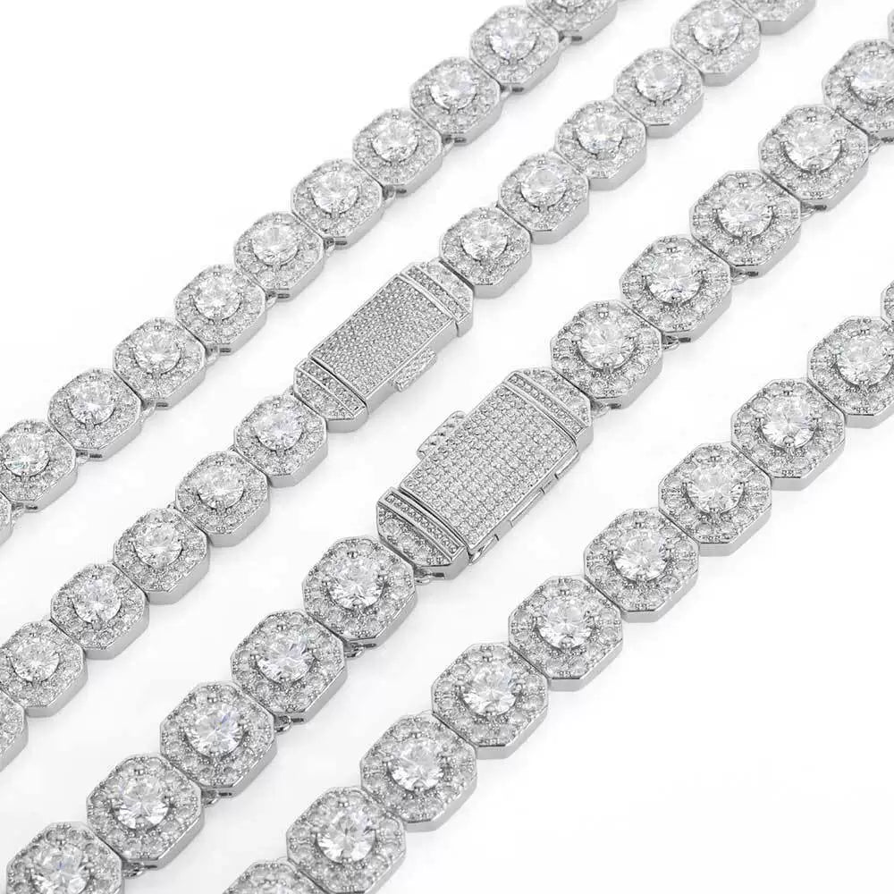 Pinnacle Halo Iced Tennis Chain