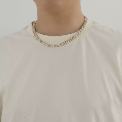 The Double Row Tennis Chain Necklace