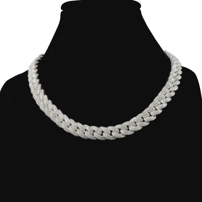 20mm Iced Out Miami Cuban Link Chain Necklace