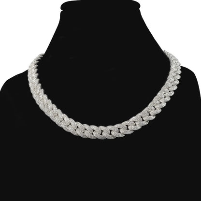 20mm Iced Out Miami Cuban Link Chain Necklace