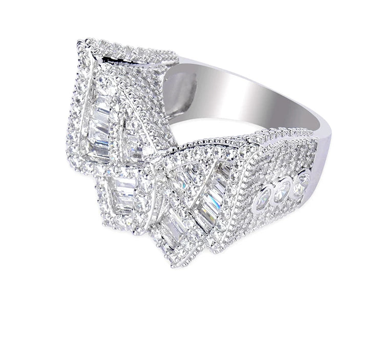 Papillon Baguette Iced Ring