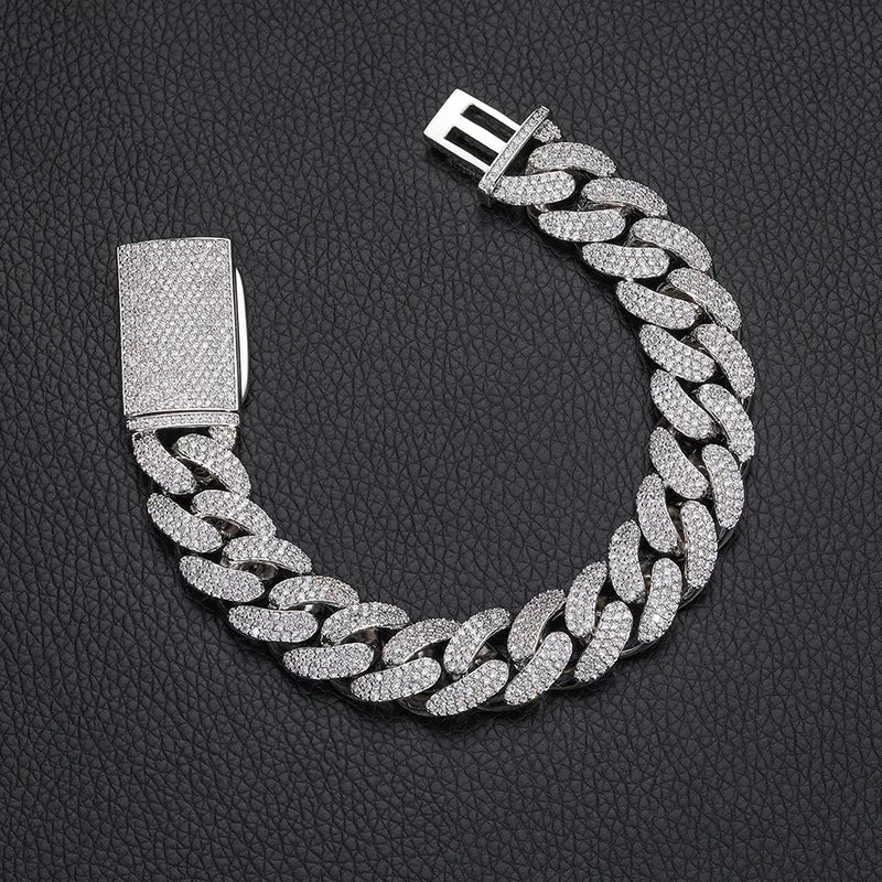 Frost 18mm Oval Link Iced Cuban Bracelet