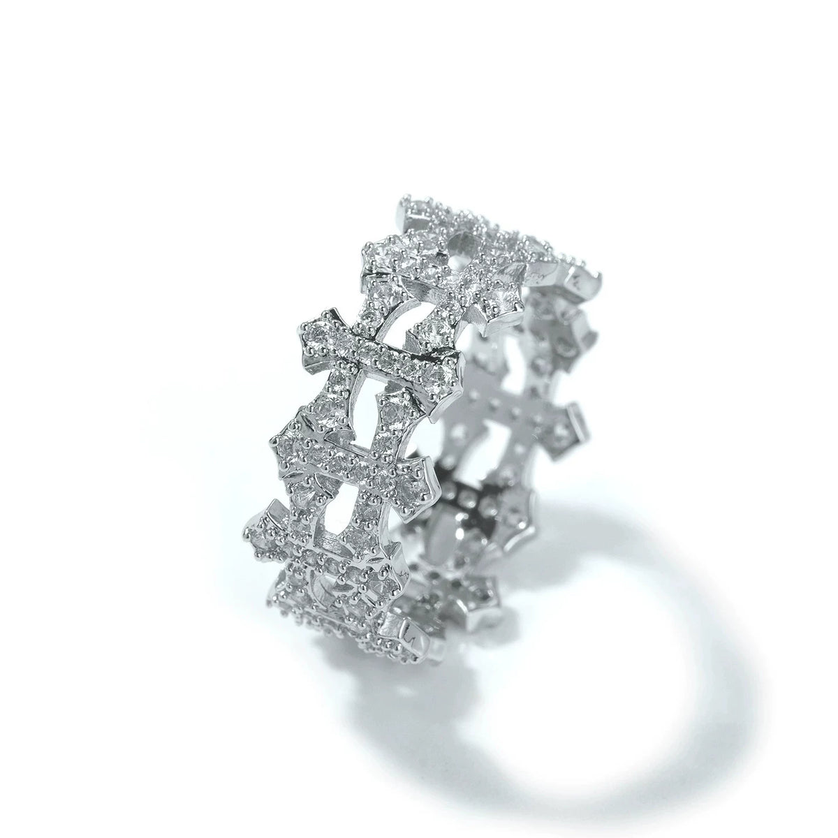 Sanctum Cross Iced Eternity Ring