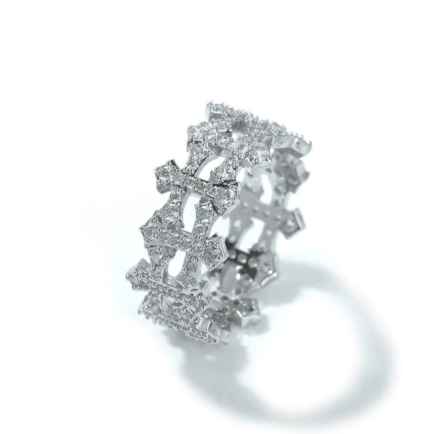 Sanctum Cross Iced Eternity Ring