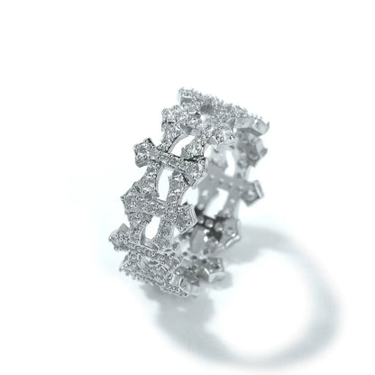 Sanctum Cross Iced Eternity Ring