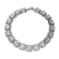 Cushion Halo CZ Tennis Bracelet