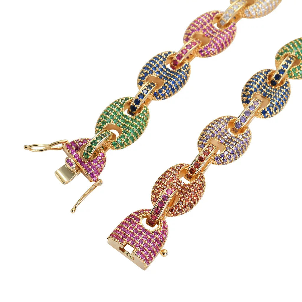 Carnival Iced Mariner Link Necklace