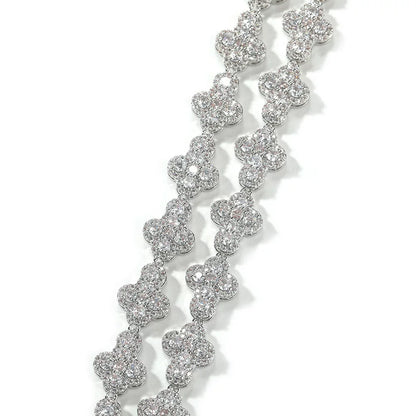 Clover Bloom Iced Flower Bracelet