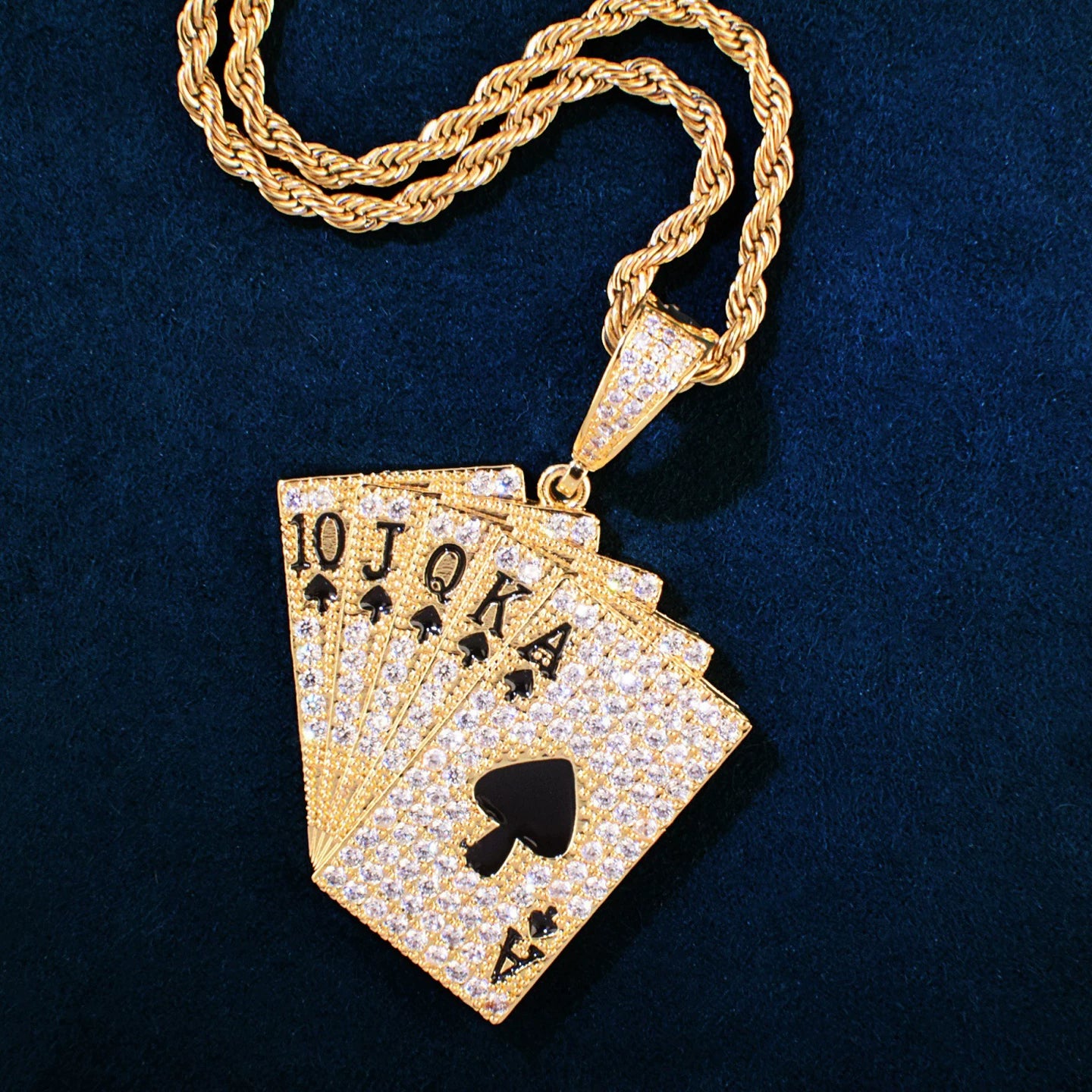 Royal Flush Pendant Necklace
