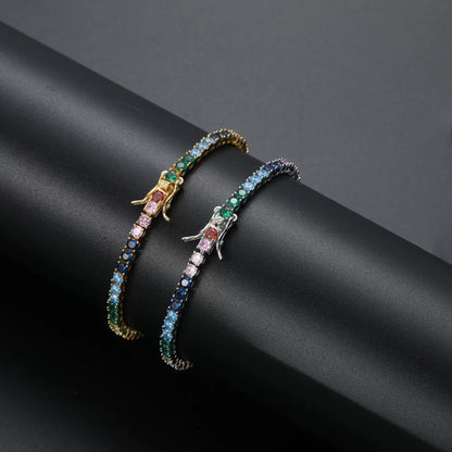 The Rainbow Tennis Chain Necklace & Bracelet Set