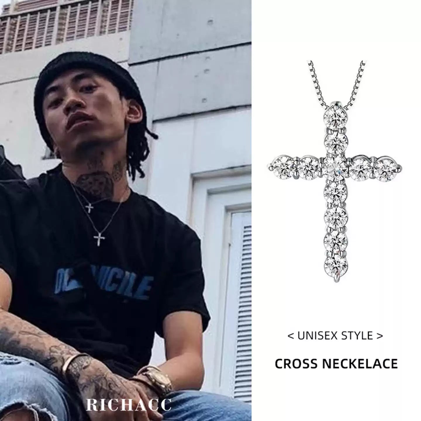 Crystal Cross Necklace
