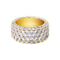 Iced Out Wide Band Ring