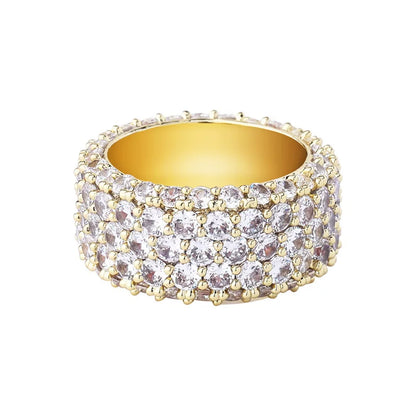 Iced Out Wide Band Ring