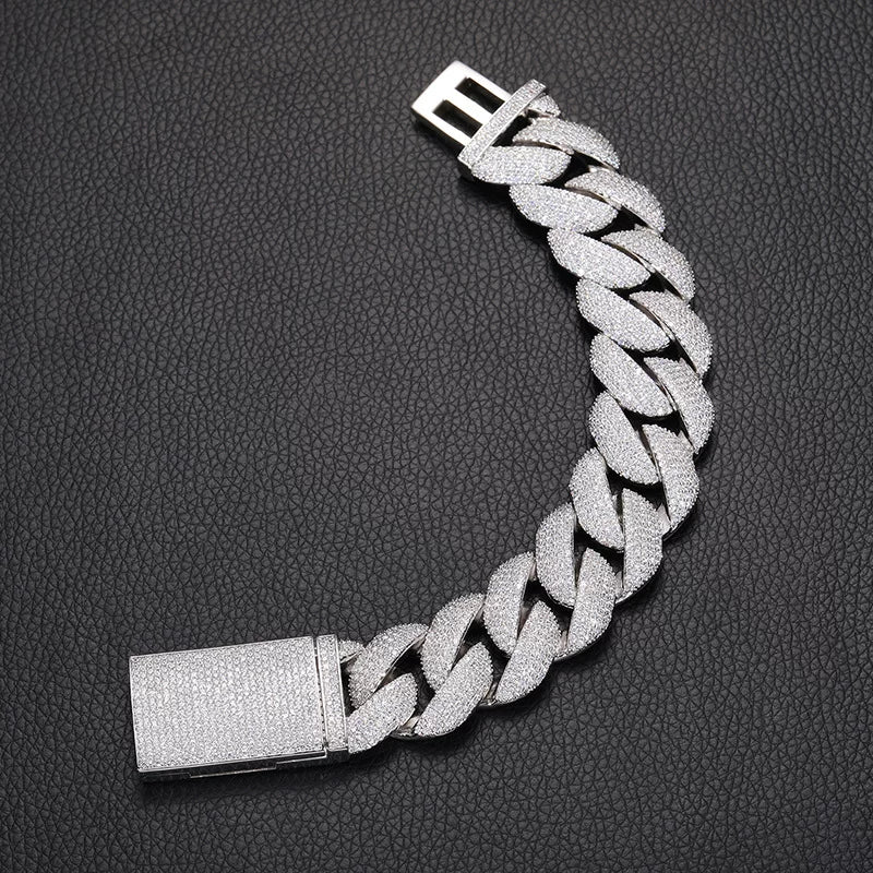 Glacier 20mm Full Iced Cuban Bracelet