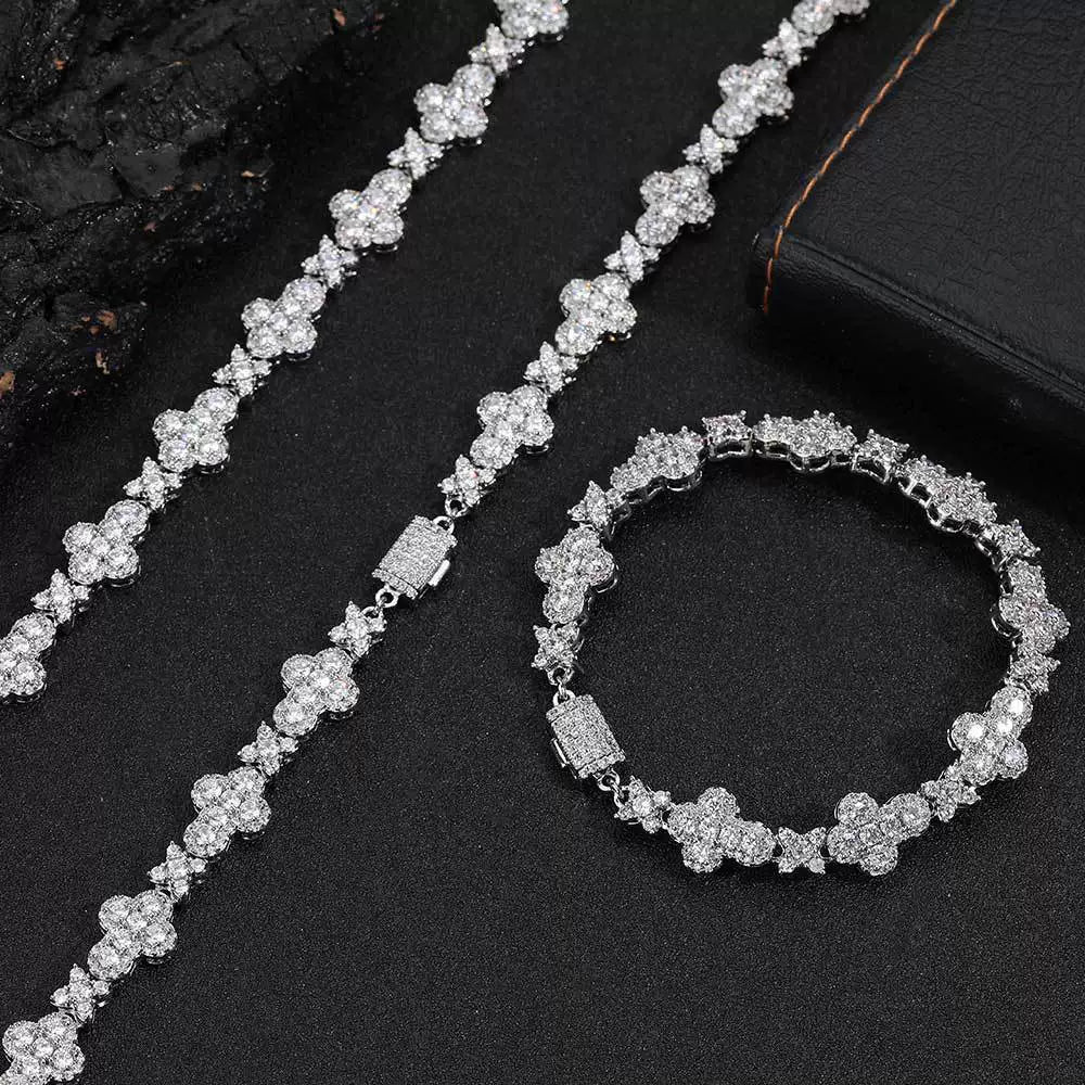Four-Leaf Clover CZ Bracelet