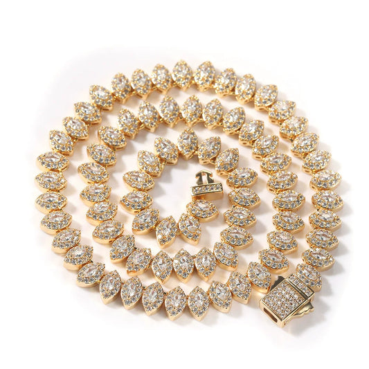 The Marquise Halo Tennis Chain Necklace