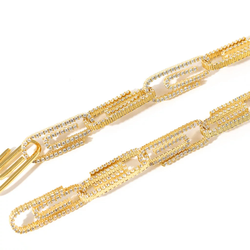 The Paperclip Chain Necklace & Bracelet Set